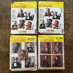 McCalls Sewing Pattern P245 Bundle Infant Toddler Halloween Costumes 6 mo-4 CUT